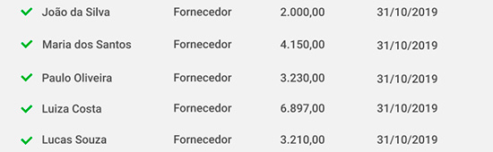 Cadastro de fornecedor